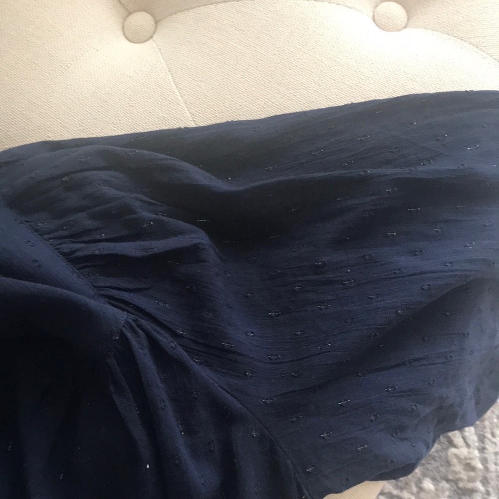 Navy Button-Up Blouse - Picture 5 of 7